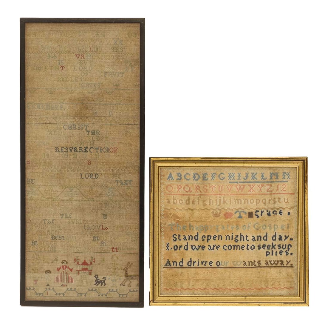 An English needlework sampler, (1 of 2)