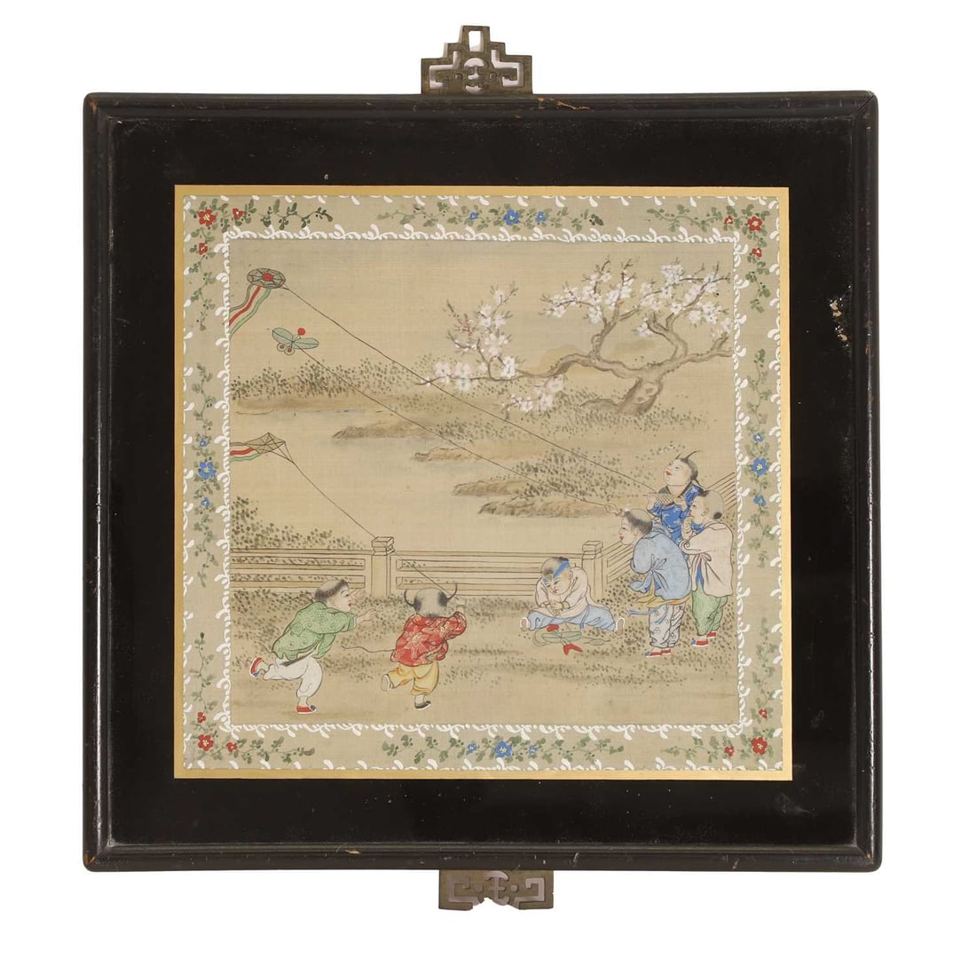A group of four Chinese embroideries, 19th-20th century, - 3