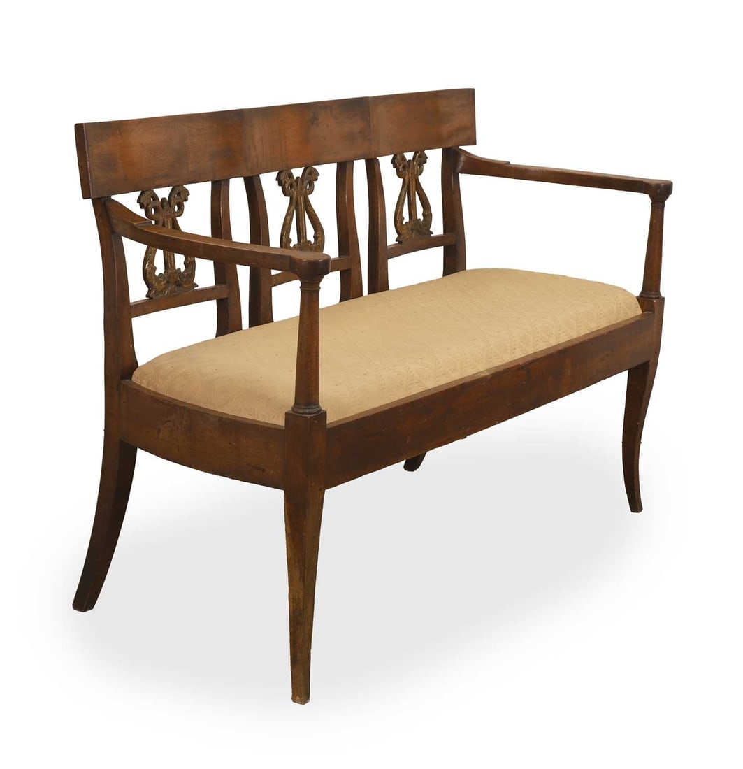 A Biedermeier chair back settee, 19th century, - 3