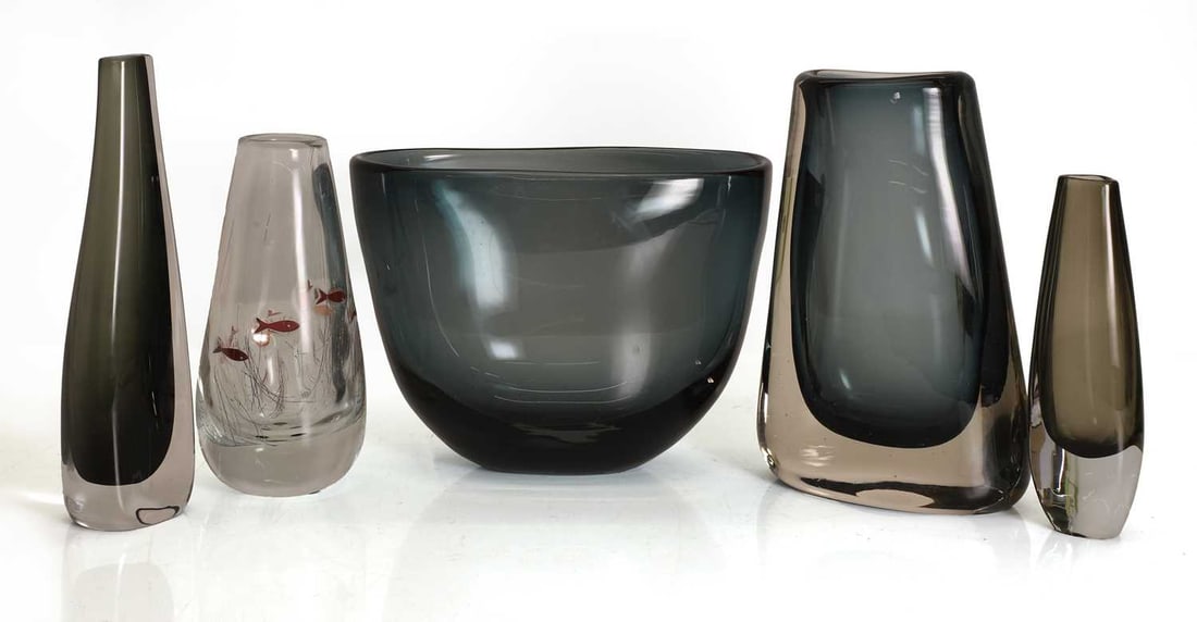 A collection of European glass vases, 1960s and later, (1 of 2)