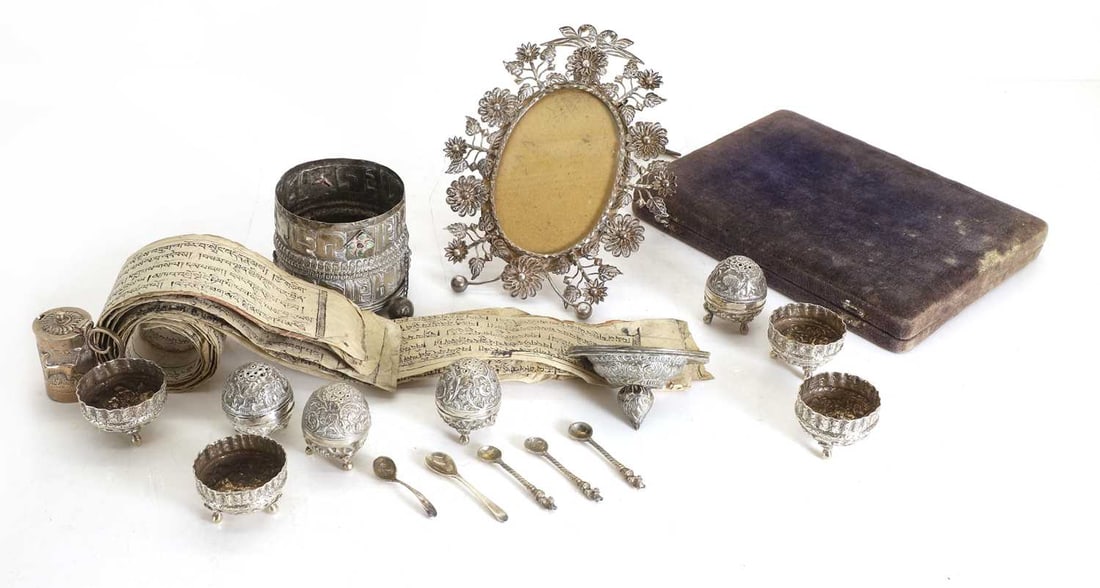 A collection of Indian silver, - 2