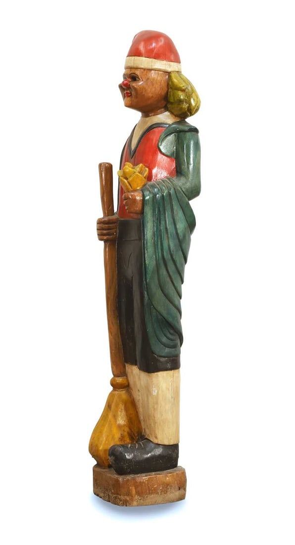 A wooden folk art elf, 20th century, - 2