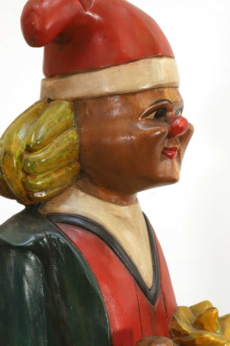 A wooden folk art elf, 20th century, - 3