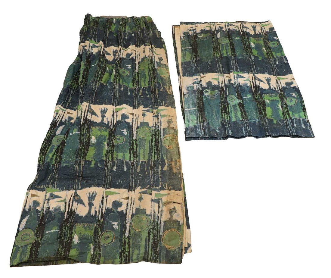 Two printed 'Age of Kings' curtains, designed in 1964 by Tibor Reich (1916-1996) (1 of 2)