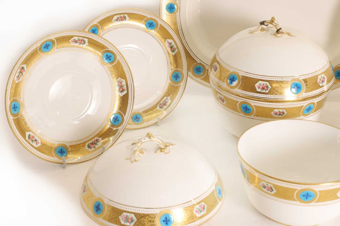 A Minton part service, 20th century, - 2