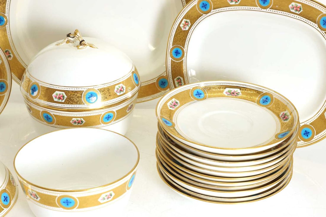A Minton part service, 20th century, - 3