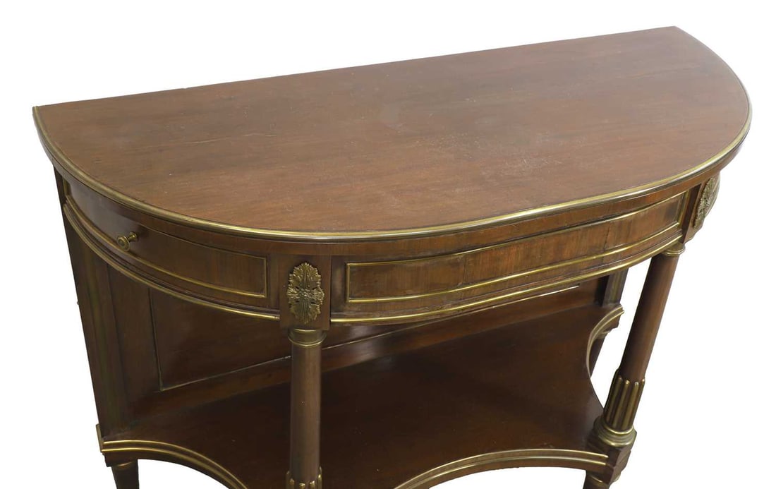 A French Directoire style demilune table, 19th / 20th century, - 2