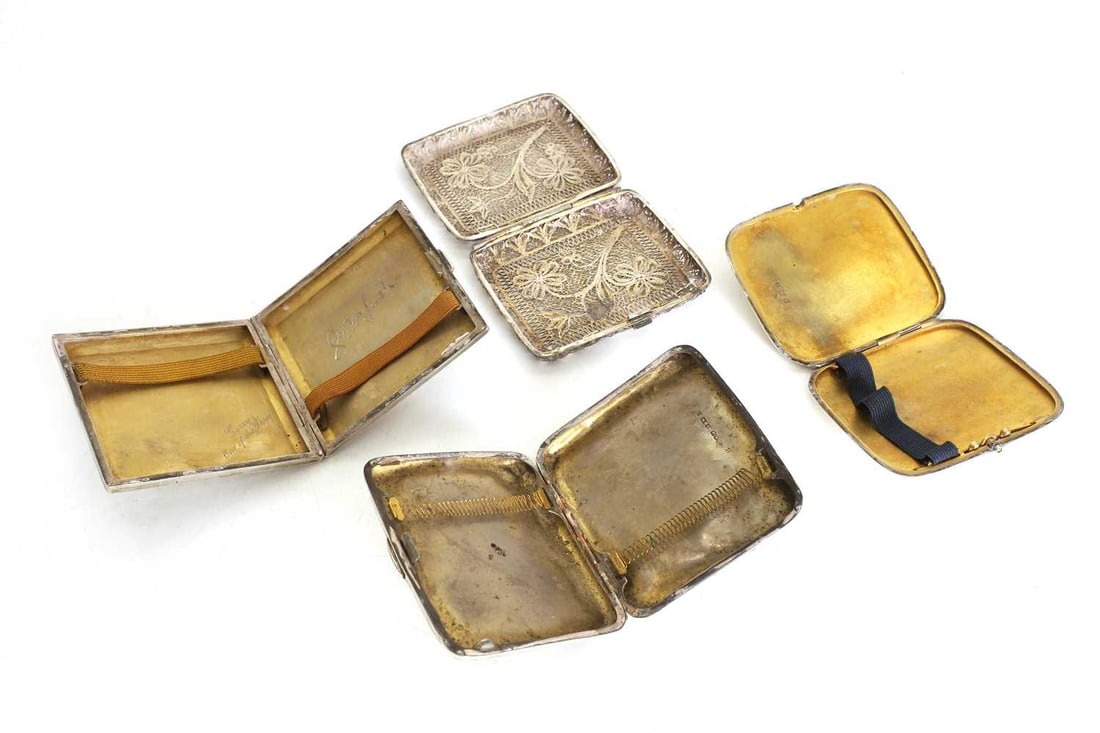 A collection of silver cigarette cases - 2