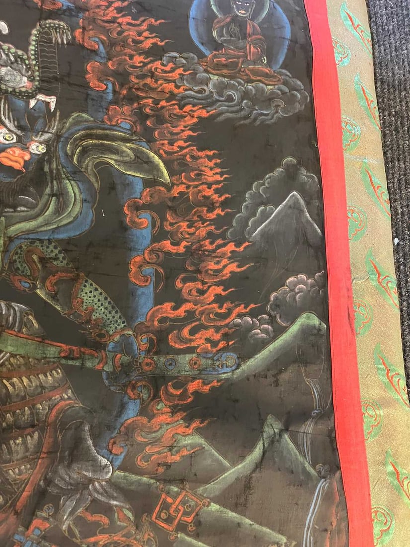 Three Tibetan thangka, 20th century, - 10