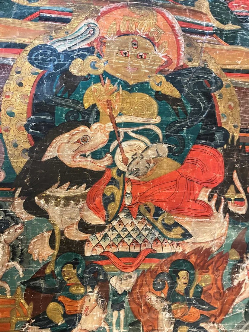 Three Tibetan thangka, 20th century, - 11