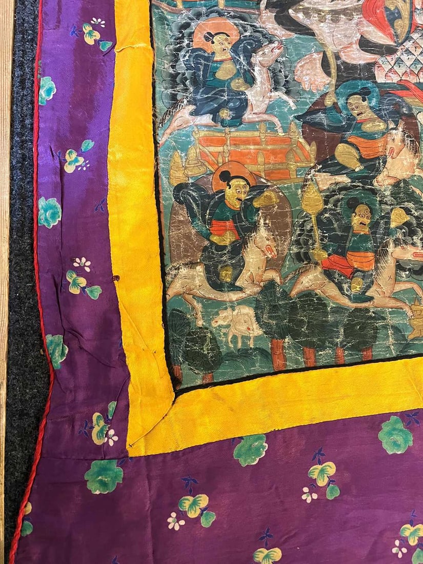 Three Tibetan thangka, 20th century, - 13