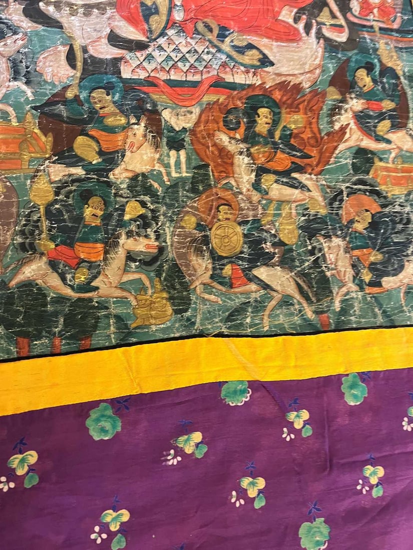 Three Tibetan thangka, 20th century, - 19