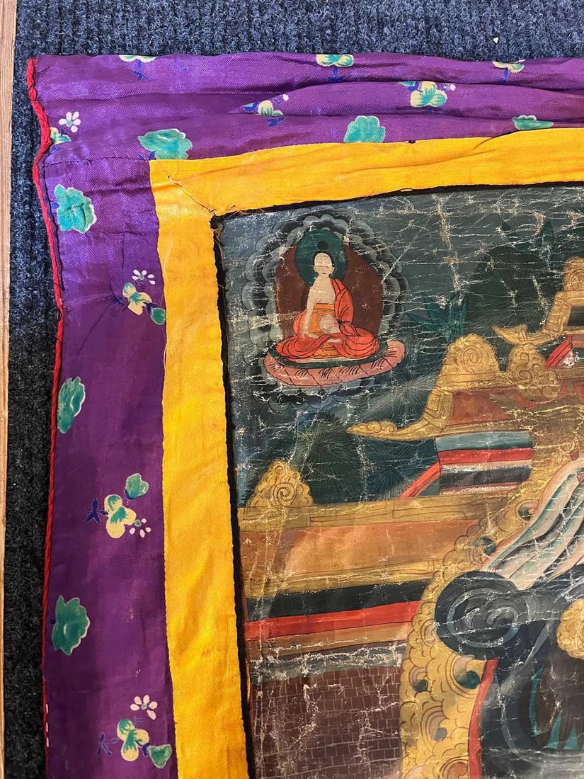 Three Tibetan thangka, 20th century, - 20