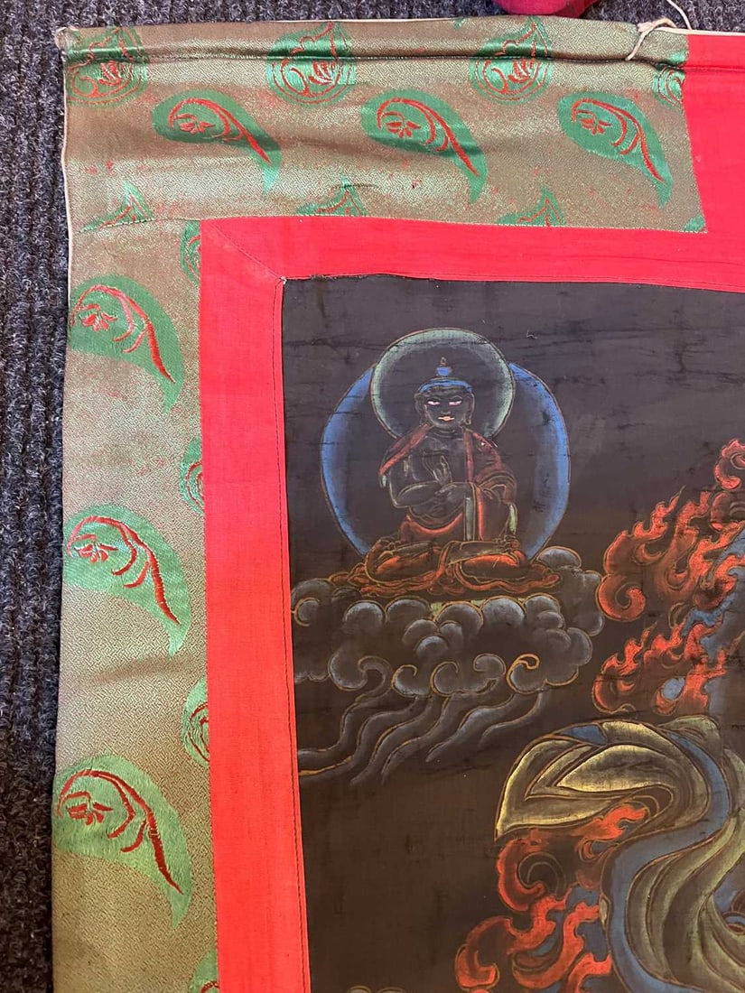 Three Tibetan thangka, 20th century, - 4