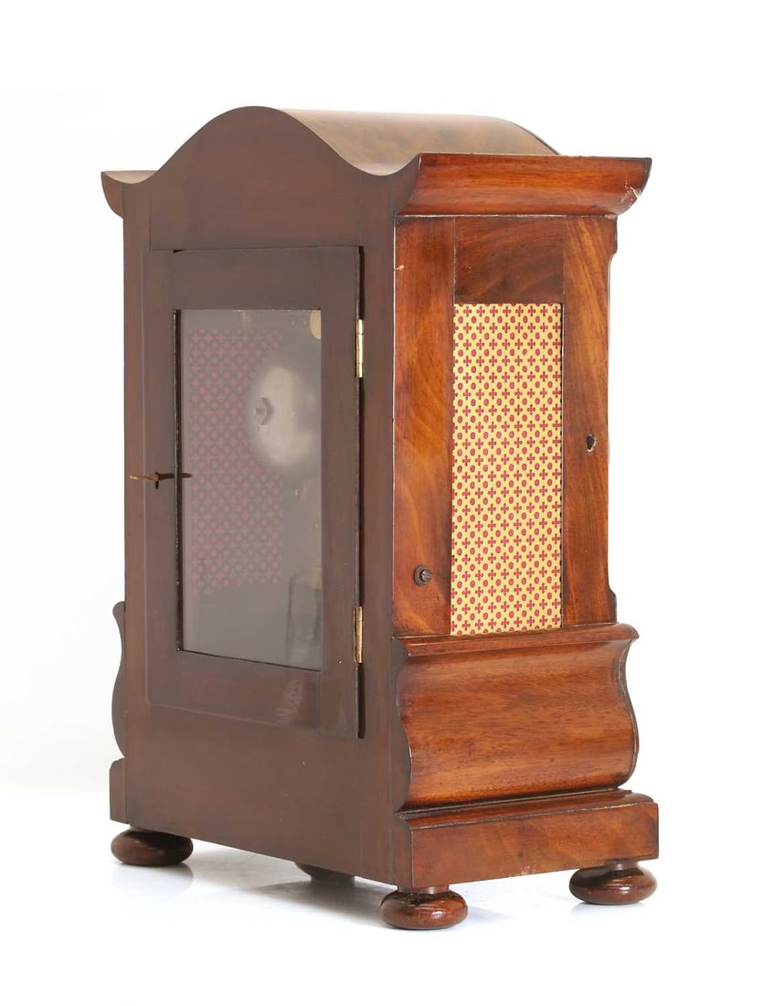 A mahogany bracket clock, mid 19th century, - 2