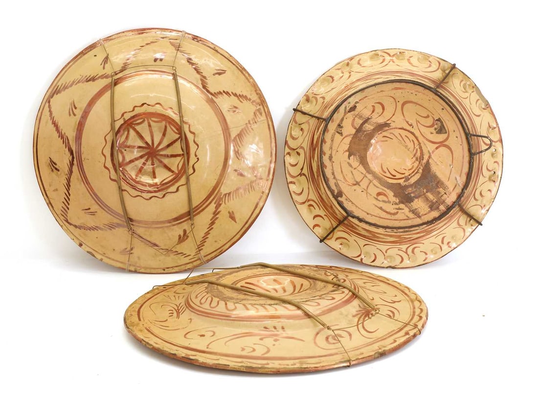 Two Hispano-Moresque copper lustre chargers, 19th century, - 2