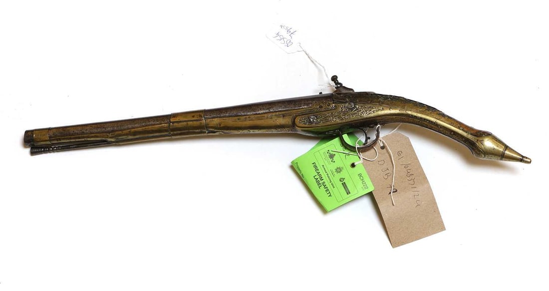 An Ottoman Miquelet pistol, circa 1820, - 2