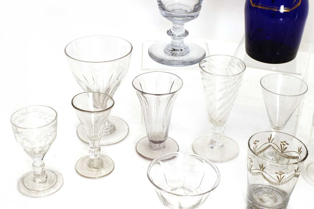 A collection of Georgian and later table glass, 18th century and later, - 2