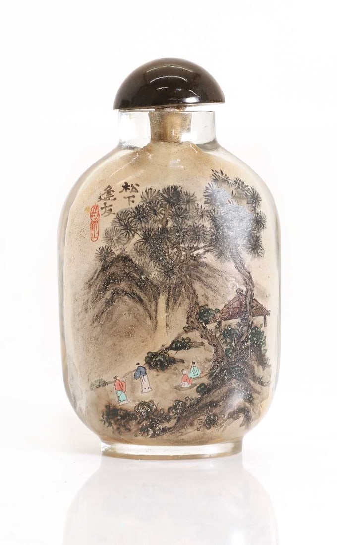 A Chinese inside-painted snuff bottle, 20th century , - 2