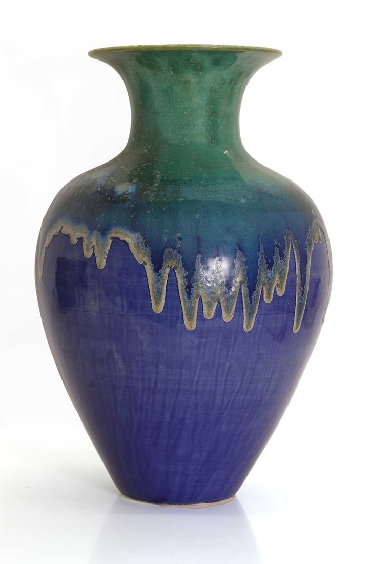 1970s, a large studio pottery vase, (1 of 2)