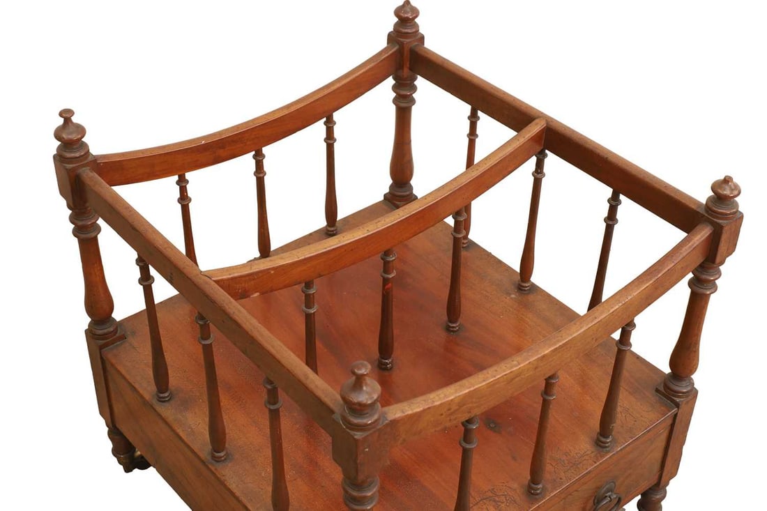 A Regency mahogany two-division canterbury, early 19th century - 2