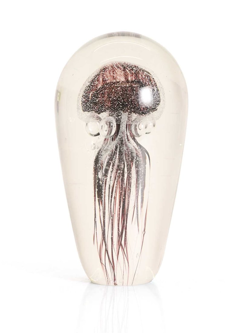 A modern glass paperweight, of modern manufacture, (1 of 2)