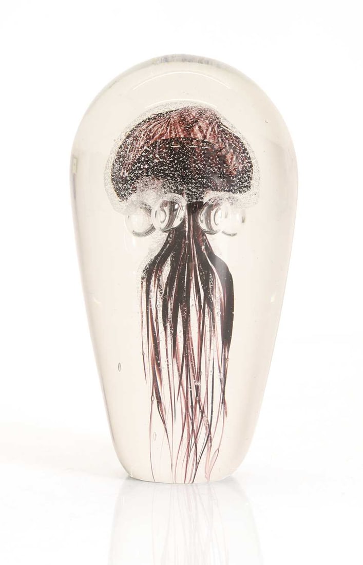 A modern glass paperweight, of modern manufacture, - 2