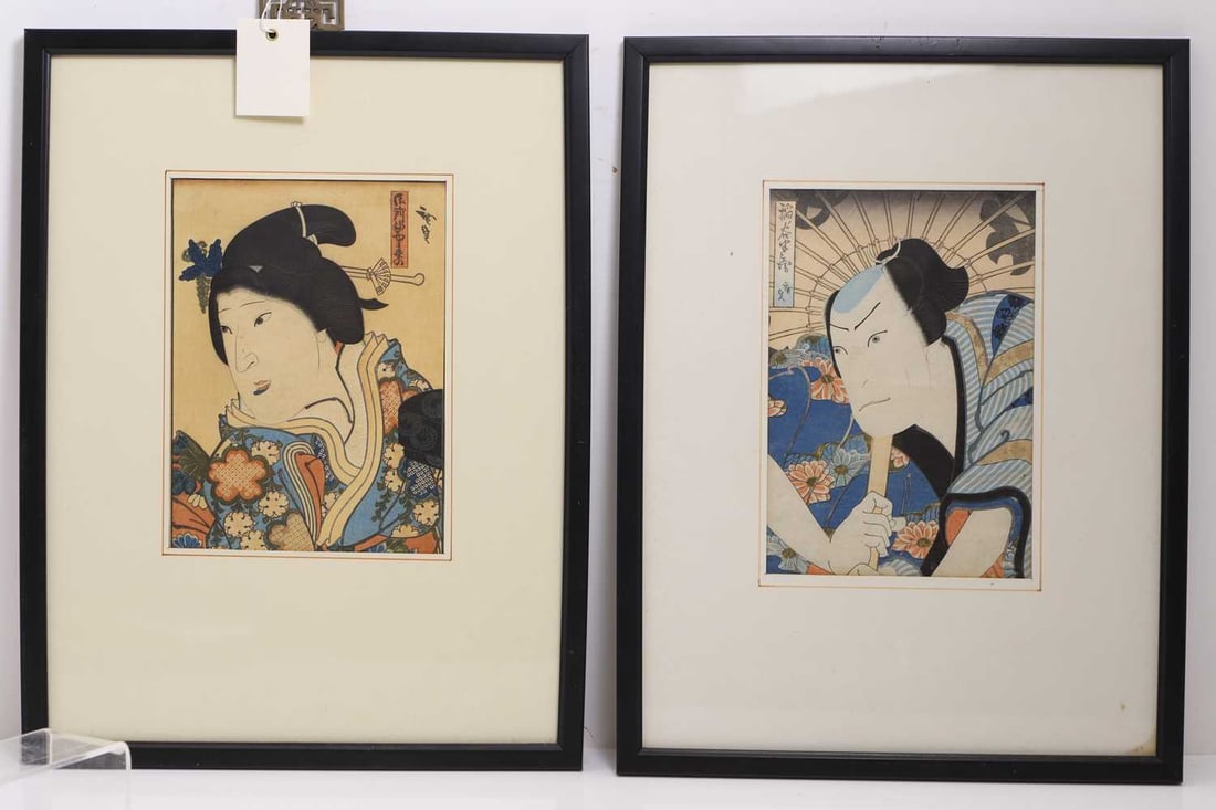 Two Japanese woodblock prints, (1 of 1)