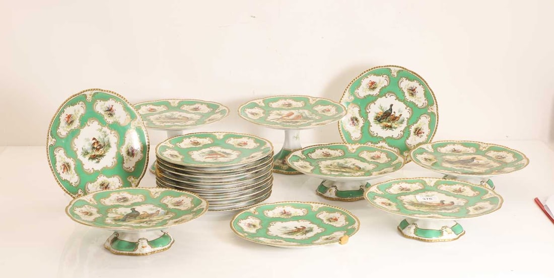A Dresden porcelain dessert service, late 19th to early 20th century, (1 of 2)