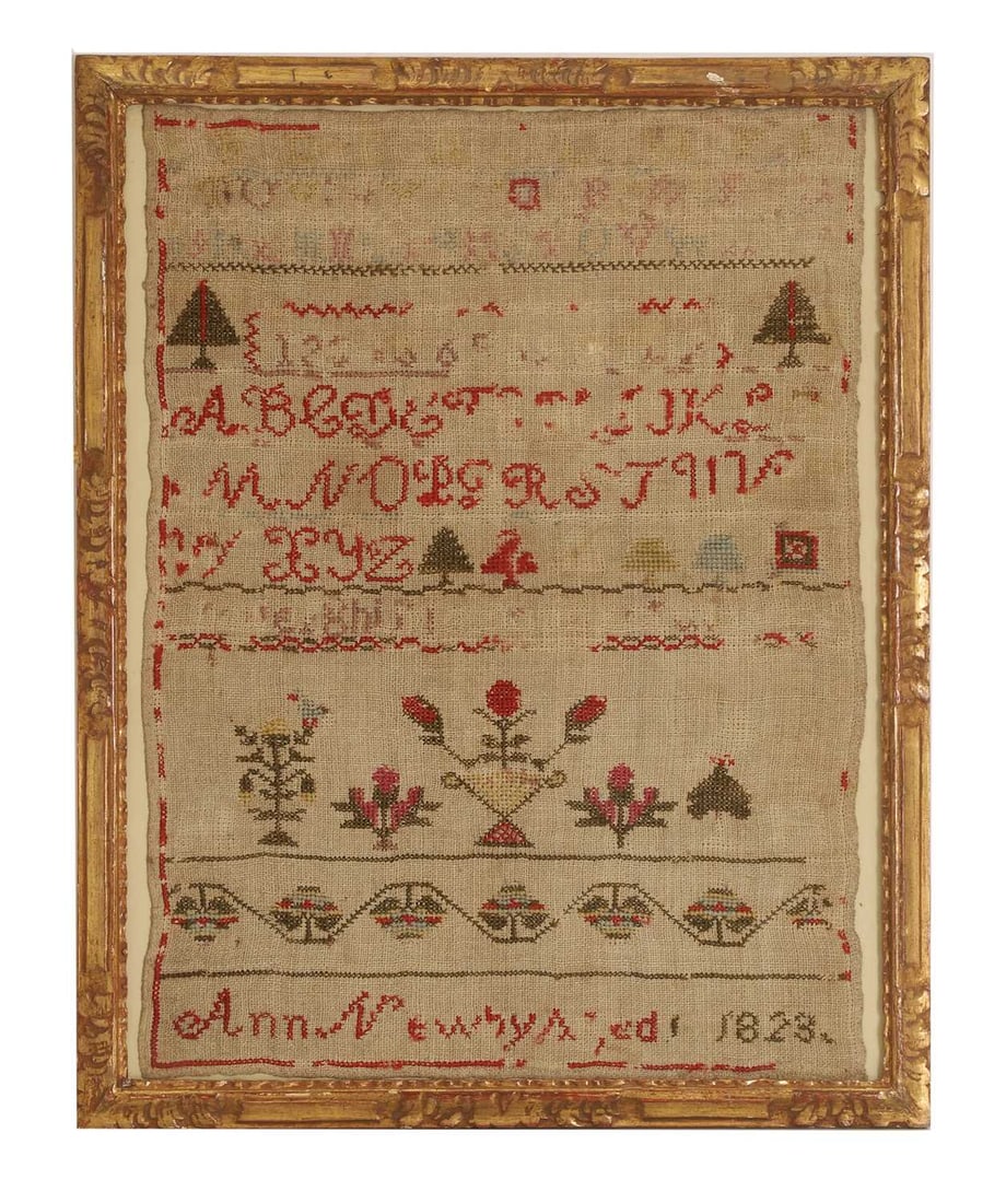 An small needlework sampler, 19th century, (1 of 1)