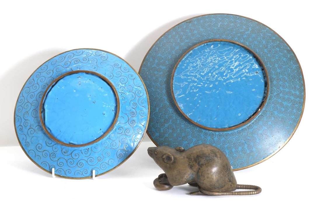 A Japanese bronze okimono of a rat, late 19th century, - 2