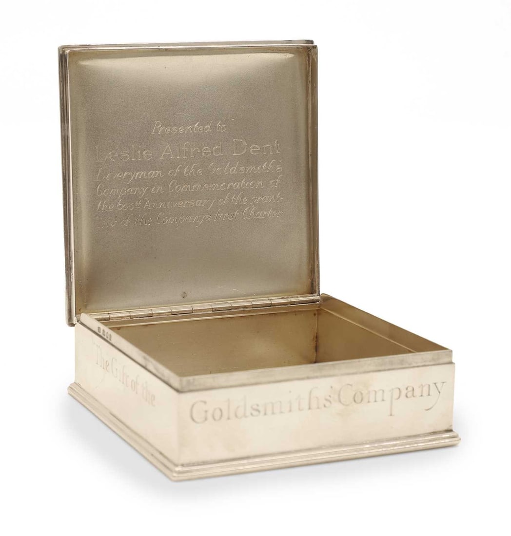 A silver lidded matchbox, - 2