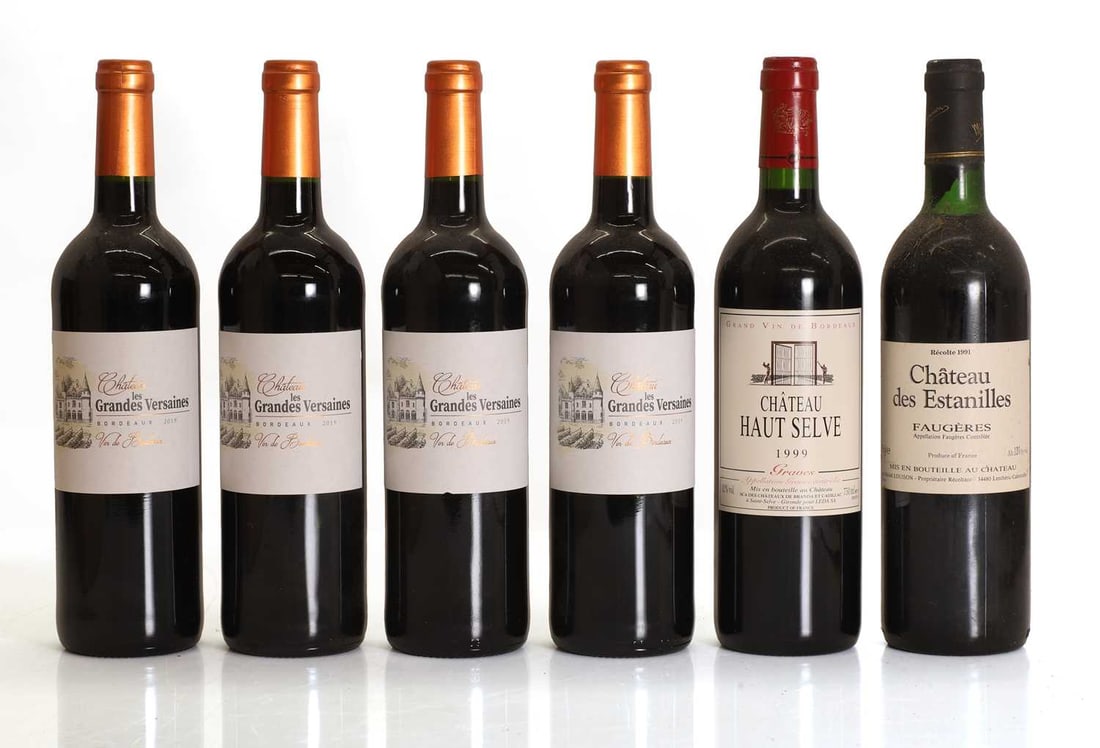 A selection of French red wines,: A selection of French red wines, assorted makers, vintages and sizes, as per photographs (12 bottles in total) Shipping Disclaimer: Please note we cannot guarantee condition of contents or quality of