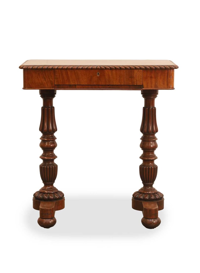 A George IV mahogany side/writing table, 19th century, (1 of 2)