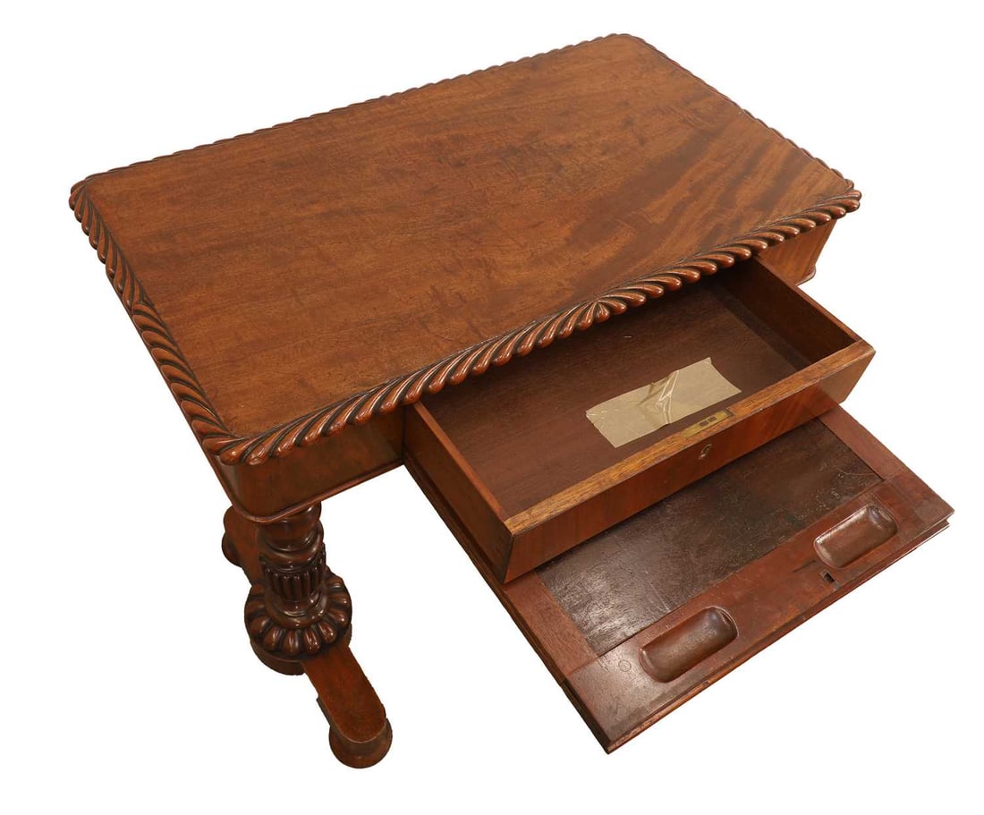 A George IV mahogany side/writing table, 19th century, - 2
