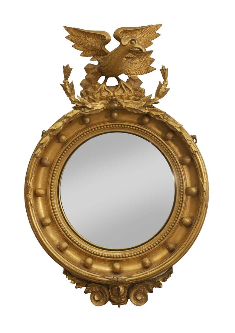 A Regency convex mirror, (1 of 2)