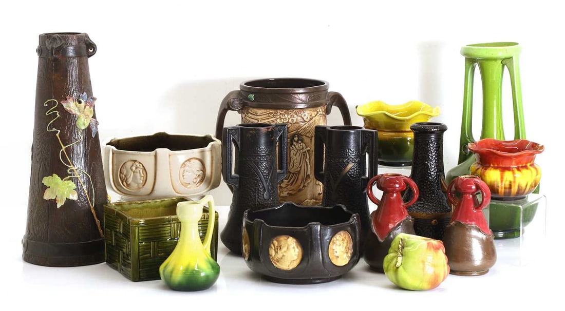 A group of Bretby British art pottery vases, (1 of 3)
