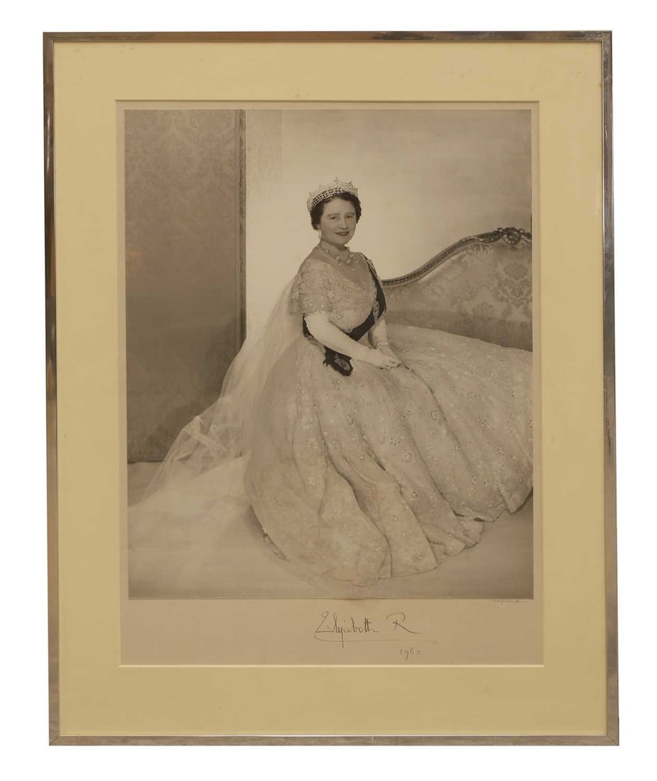 Cecil Beaton (1904-1980) a portrait of Queen Elizabeth, the Queen Mother (1900-2002) dated 1963, (1 of 2)
