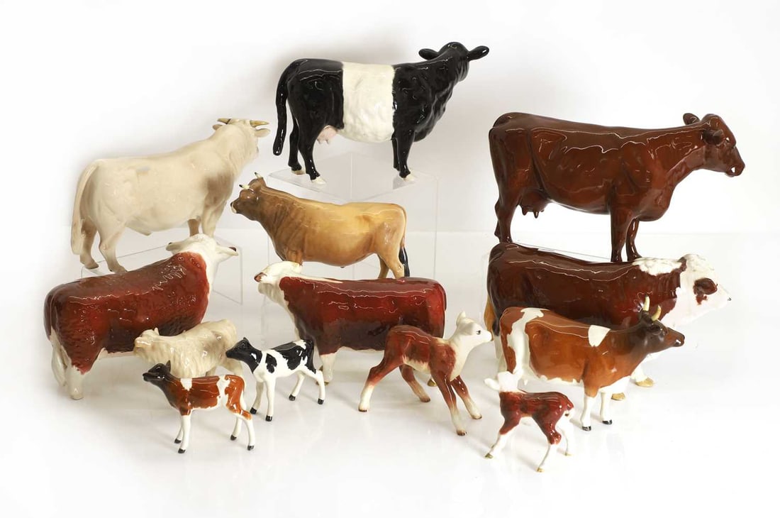 A collection of Beswick cows and calves, - 2