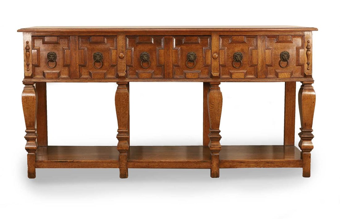 An oak dresser, 20th century,