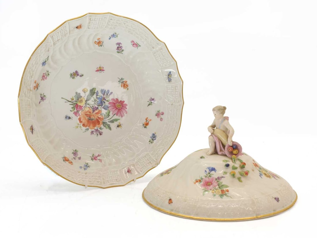 A Meissen tureen and cover, 19th century, - 2