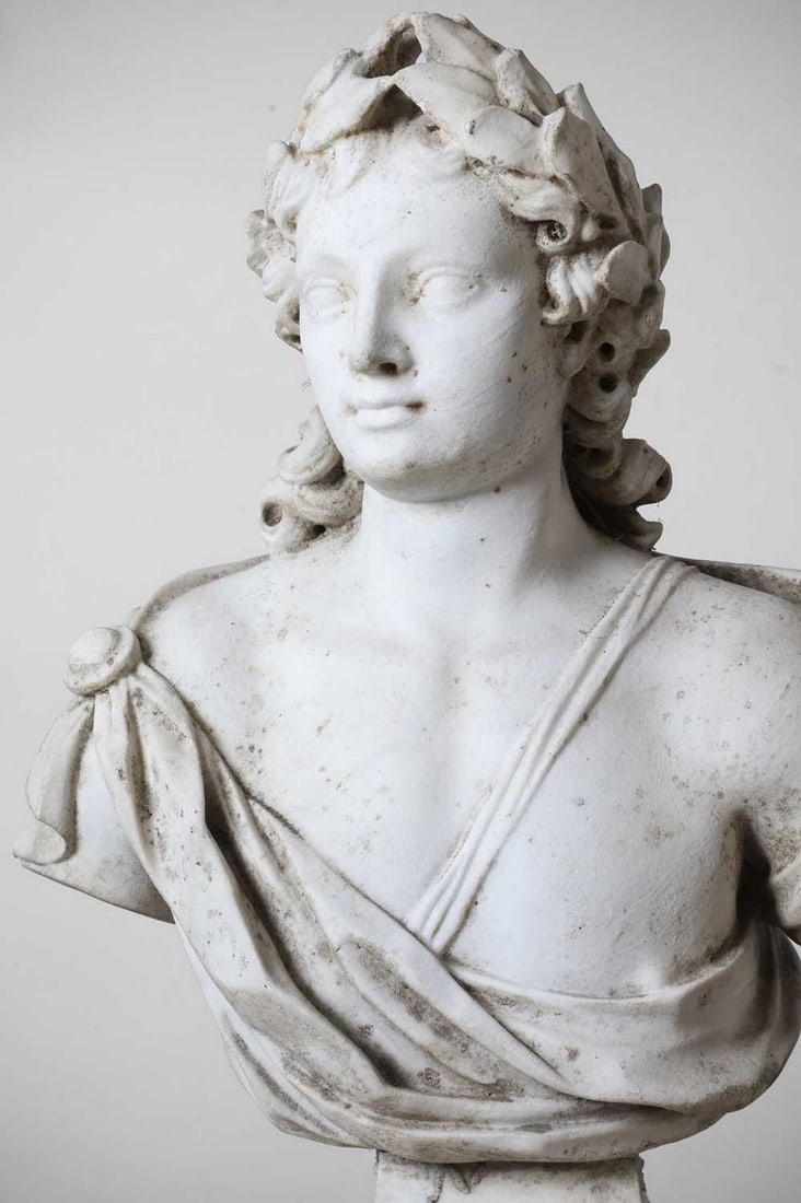 A marble bust of Apollo, late 17th/early 18th century, Northern Italian, (1 of 3)