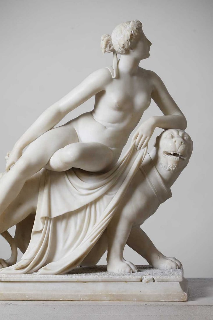 Antonio Frilli (Italian, 1830-1892), after Johann Heinrich von Dannecker, 'Ariadne and the Panther', (1 of 5)