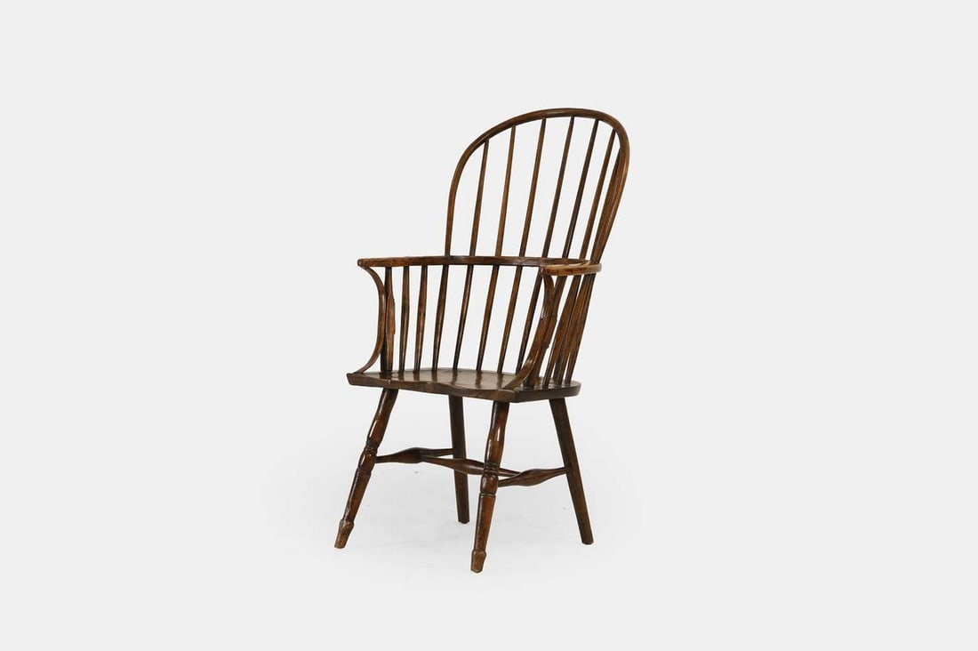 An ash and elm Windsor chair, 19th century, (1 of 3)