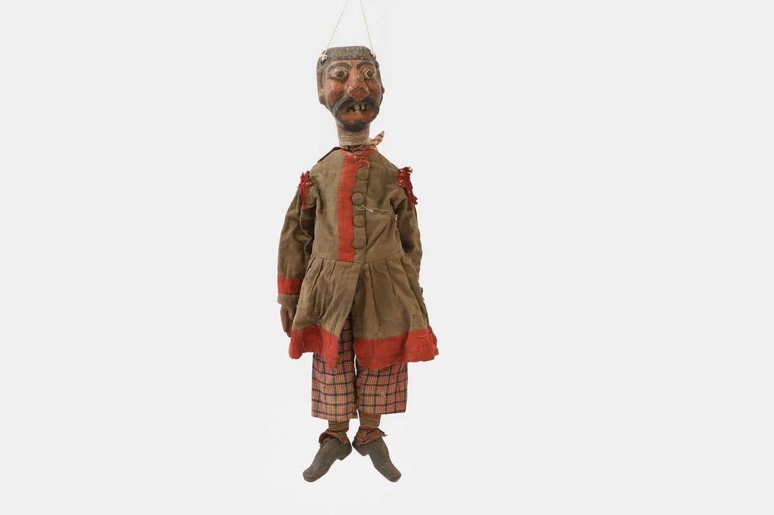 A Tiller-Clowes family troupe puppet, late 19th century, (1 of 3)