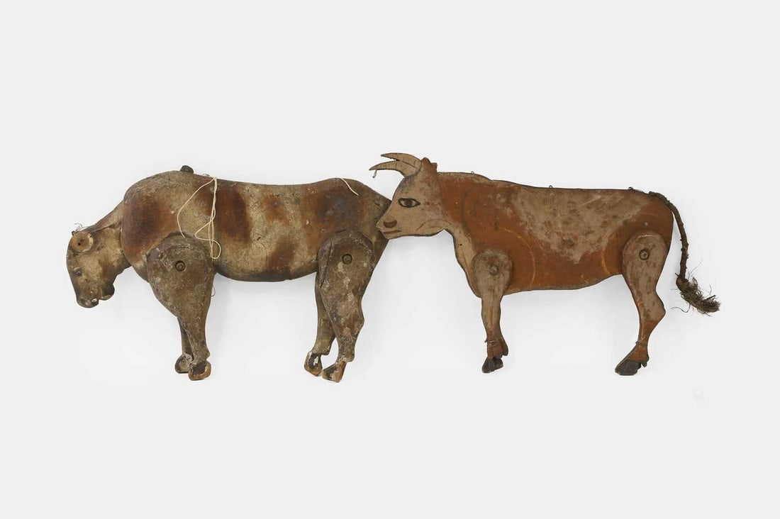 Two Tiller-Clowes family marionettes, late 19th century, (1 of 3)