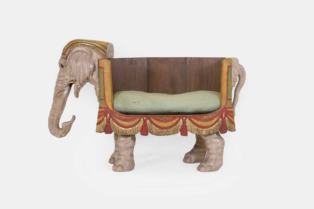 A carved wooden settee, 20th century, (1 of 3)