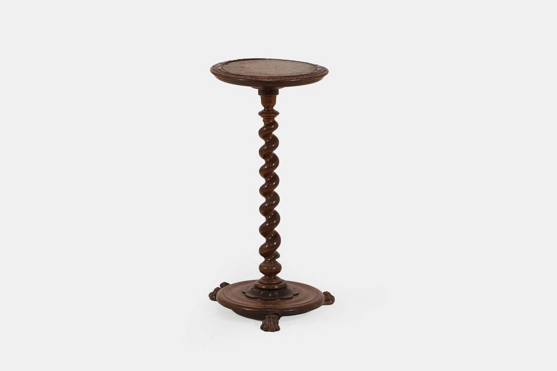A nodule marble-topped occasional table, 19th century, (1 of 3)