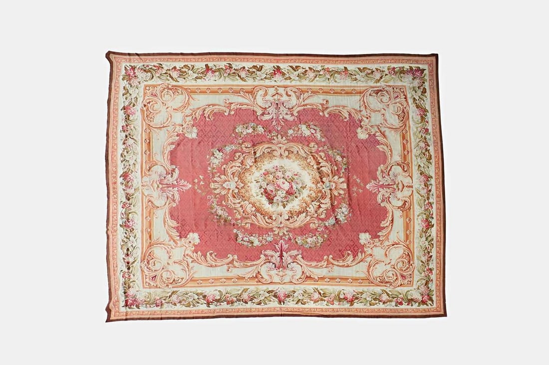 A large Aubusson carpet, 19th century, (1 of 3)