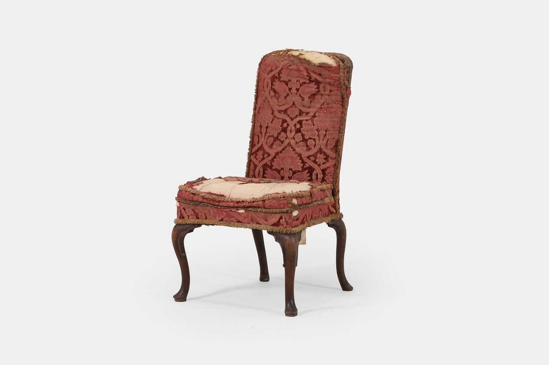 A George I walnut upholstered side chair, circa 1725, (1 of 3)